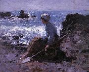 Nicolae Grigorescu Fisherwoman of Granville oil painting